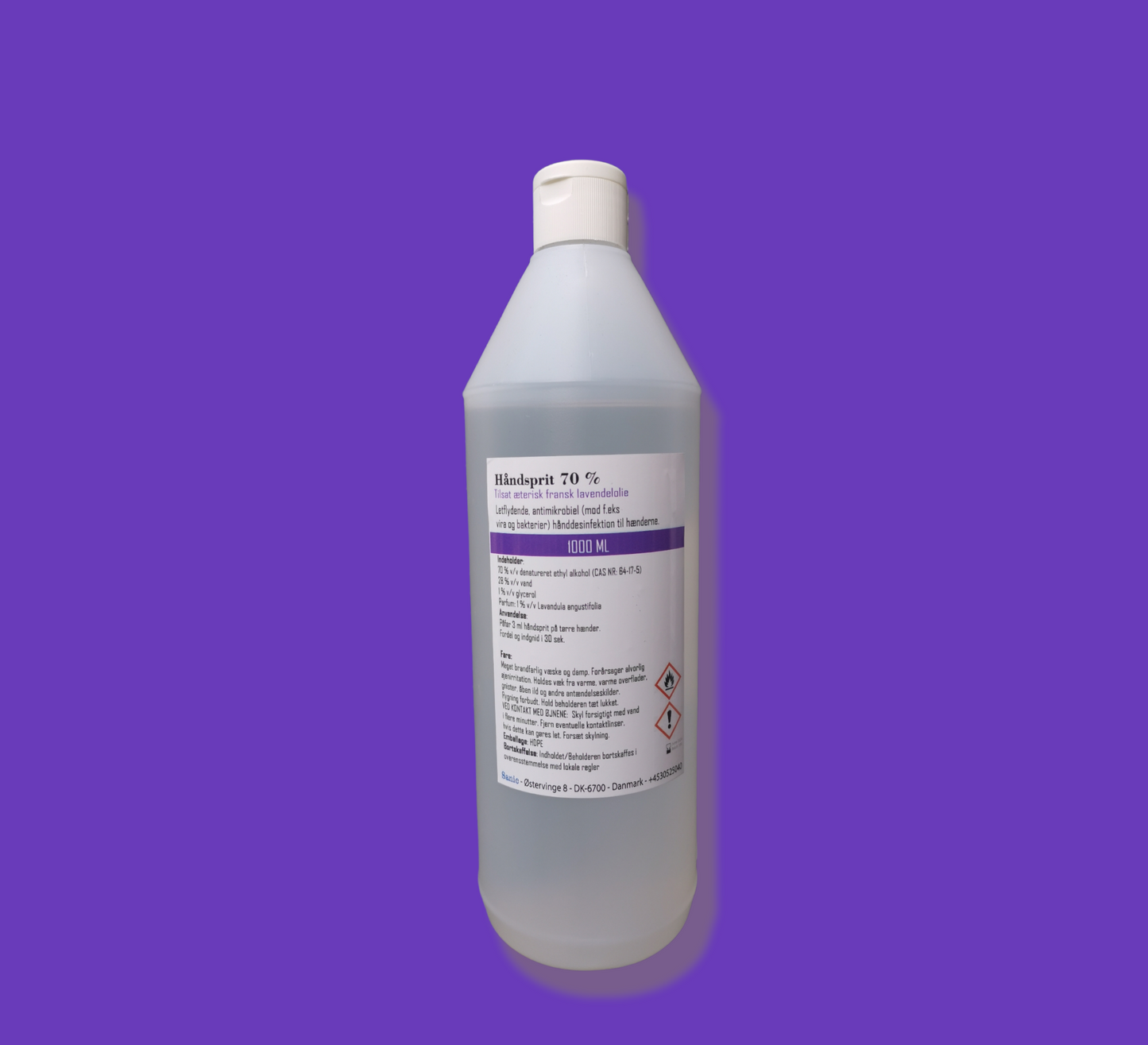 1 liter håndsprit lavendel