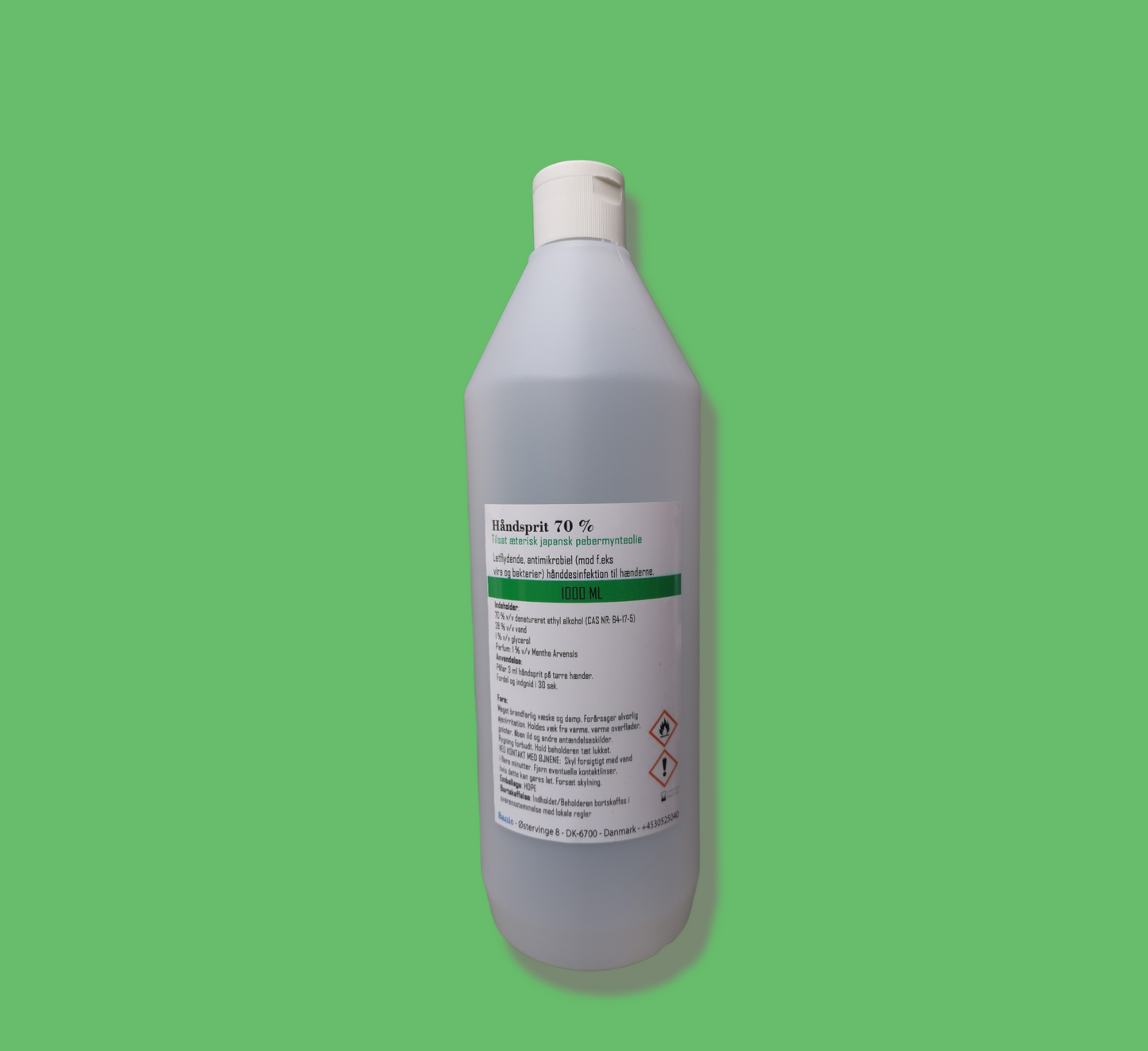 1 liter håndsprit Mynte