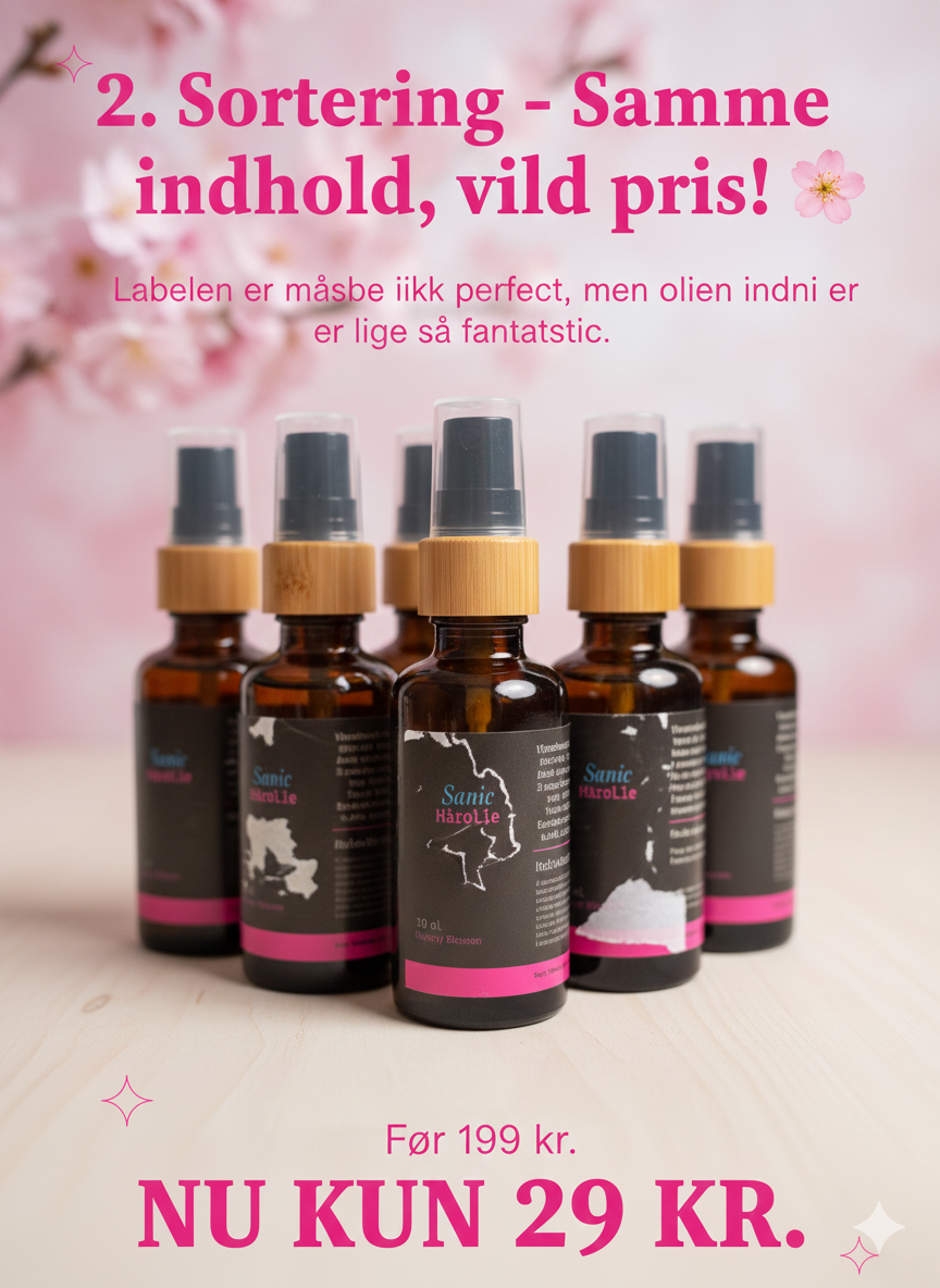 2. Sortering Hårolie - japansk kirsebærblomstolie